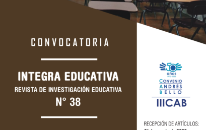 Convocatoria Revista Integra Educativa N° 38: La Educación durante y después de la Pandemia (Covid-19)