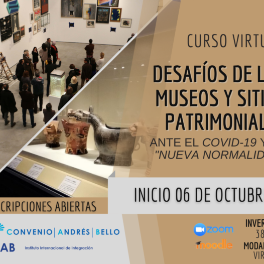 Curso Virtual: Desafíos de los Museos y Sitios Patrimoniales ante el Covid 19 y la “Nueva Normalidad”