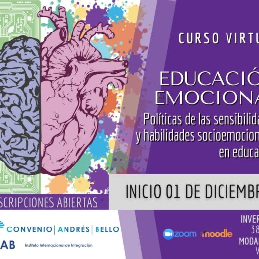 Curso Virtual: Educación Emocional Políticas de las Sensibilidades y  Habilidades Socioemocionales  en Educación